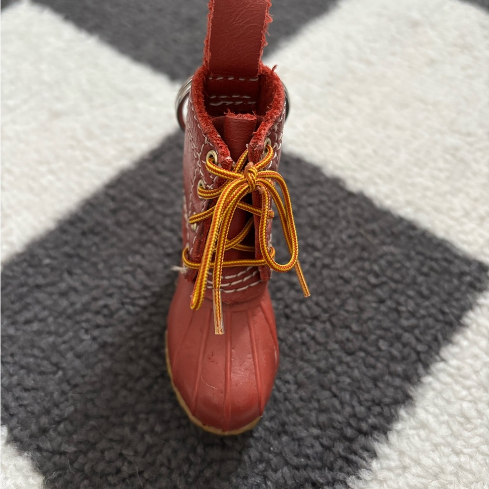 L.L. Bean Mini Red Bean Boot Keychain Bag Charm - Picture 6 of 10